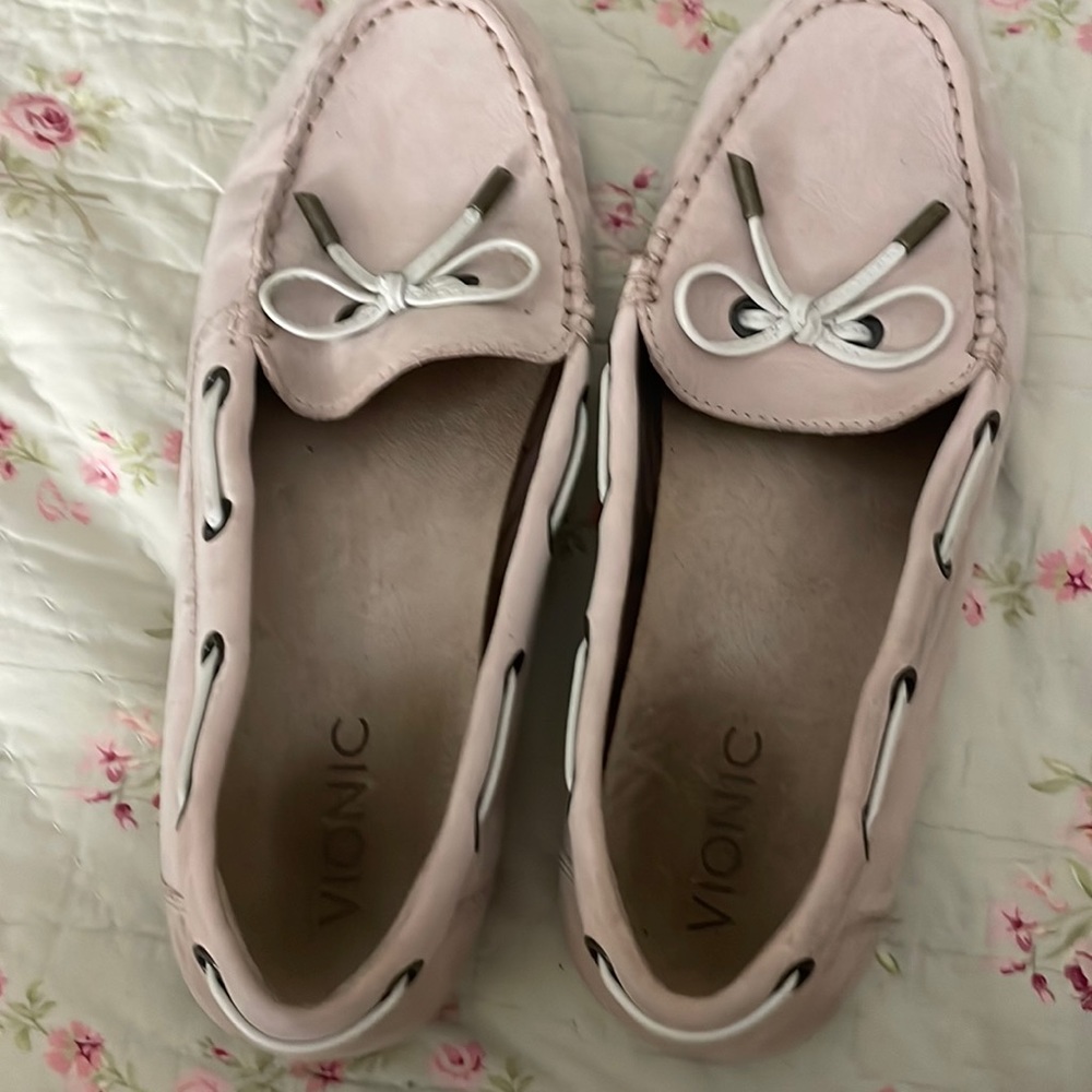Vionic moccasins flat loafer light pink/blush